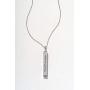 Rhodium Plated 925 Sterling Silver ''I Loved You Yesterday, I Love You Still, I Always Have, I Always Will'' Bar Pendant Necklace With 18'' Cable Chain