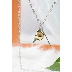 ZST Jewelry Harry Potter Golden Little Tuna Quicksilver Golden Pearl Necklace Best Gift for Harry Potter Fans (Silver)