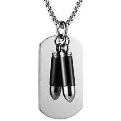 HZMAN Stainless Steel Celtic Cross Bullet Cremation Jewelry Keepsake Memorial Ash Urn Necklace