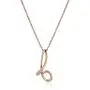 Amazon Collection 14k Rose Gold Plated Sterling Silver ''B'' Cursive Initial Pendant Necklace, 18'' Amazon Collection 14k Rose Gold Plated Sterling Silver ''B'' Cursive Initial Pendant Necklace, 18''