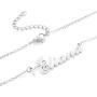 RWQIAN Gold Plated Personalized Name Necklace with Dainty Pendant Initial Monogram Necklace Stainless Steel Chain Jewelry for Women & Teen Princess Ella Girlfriend Customized