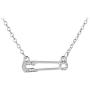 JczR.Y Safety Pin Necklace Pendant Hollow Exquisite Cubic Zirconia Pin Clavicle Chain Necklace Choker for Women Girls Fashion Jewelry Gift