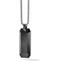Bulova Mens Precisionist Black-ion Plated Stainless Steel Pendant Necklace with Brown Diamond Accent (Model J98N004)