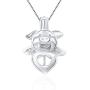 NY Jewelry 925 Sterling Silver Pig Design Pearl Cage Locket Pendants for Women Jewelry Making