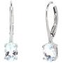 Sterling Silver Oval Cut Genuine Natural Gemstone Leverback Drop Earrings