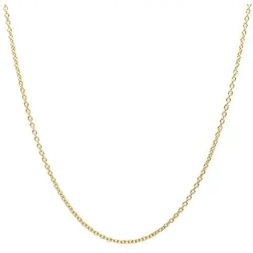 18K Solid Gold Diamond Cut Round Cable/Anchor Chain Necklace- perfect alone or for pendants