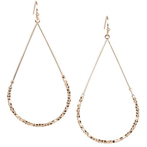Earrings Teardrop hoop dangle drop with Seed Beads for Women