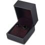 Lanroque Black Plating Sterling Silver and Black CZ Stud Earrings for Men and Women (6mm)
