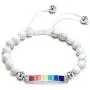 Nanafast 8mm Matte Agate LGBT Pride Rainbow Bracelet Stainless Steel Gay & Lesbian Pride Relationship Friendship Bracelet,Adjustable Nanafast 8mm Matte Agate LGBT Pride Rainbow Bracelet Stainless Steel Gay & Lesbian Pride Relationship Friendship Bracelet,Adjustable