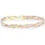 Miabella Tri-Color 18K Gold Over 925 Sterling Silver Italian 6-Strand 7mm Braided Herringbone Chain Bracelet for Women Teen Girls 6.5, 7.25, 8 Inch Italy Miabella Tri-Color 18K Gold Over 925 Sterling Silver Italian 6-Strand 7mm Braided Herringbone Chain Bracelet for Women Teen Girls 6.5, 7.25, 8 Inch Italy