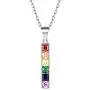 PROSTEEL Stainless Steel/925 Sterling Silver Necklace, LGBT Gay Pride Jewelry Rainbow Pendant Necklace Gift for Men/Women PROSTEEL Stainless Steel/925 Sterling Silver Necklace, LGBT Gay Pride Jewelry Rainbow Pendant Necklace Gift for Men/Women