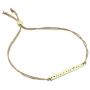 Lucky Feather Morse Code Bracelets for Women and Girls - 14K Gold Dipped Bar with Secret Message Engraved on Adjustable 7'' - 8'' Cord - Friendship Bracelet Gift for Her