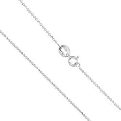 Sea of Ice Sterling Silver 1mm Round Cable Chain Necklace for Women, Girls, Men 14'' - 36''