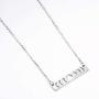 UALGL Stainless Steel Moon Phase Pendant Necklace Bar Chain Choker Necklace for Women Girls Triple Goddess Jewelry