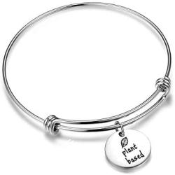 Plant Based Vegan Charm Bracelet Vegetarian Jewelry Vegan Gift