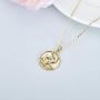 14K Solid Gold Mermaid Necklace Whale tail Pendant Necklace Moissanite Necklaces for Women Dainty Pendant Necklace Yellow Gold 18''
