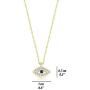Lykia 14K Gold Plated 925 Sterling Silver Necklace Evil Eye Hamsa Cross Protection Zirconia Pendant Chain Jewelry Choker for Women Comes with Beautiful Gift Box