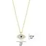 Lykia 14K Gold Plated 925 Sterling Silver Necklace Evil Eye Hamsa Cross Protection Zirconia Pendant Chain Jewelry Choker for Women Comes with Beautiful Gift Box