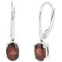 Sterling Silver Oval Cut Genuine Natural Gemstone Leverback Drop Earrings Sterling Silver Oval Cut Genuine Natural Gemstone Leverback Drop Earrings
