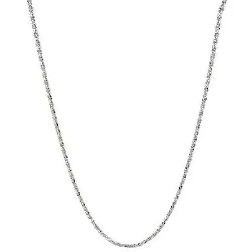Verona Jewelers Sterling Silver Diamond Cut 2MM Sparkle Chain Necklace Criss Cross Necklace- Shiny Necklace Sparkling Chain Sterling Silver Necklace Verona Jewelers Sterling Silver Diamond Cut 2MM Sparkle Chain Necklace Criss Cross Necklace- Shiny Necklace Sparkling Chain Sterling Silver Necklace