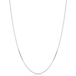 KoolJewelry Sterling Silver Box Chain Necklace For Women 16-30 Inch (0.8 mm, 0.9 mm or 1 mm)