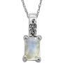 YoTreasure 0.58 ct Moonstone Solid 925 Sterling Silver Chain Pendant
