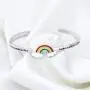 CENWA Rainbow Baby Bracelet for New Mom Even Miracles Take a Little Time Cuff Bracelet Pregnancy Wish Gift