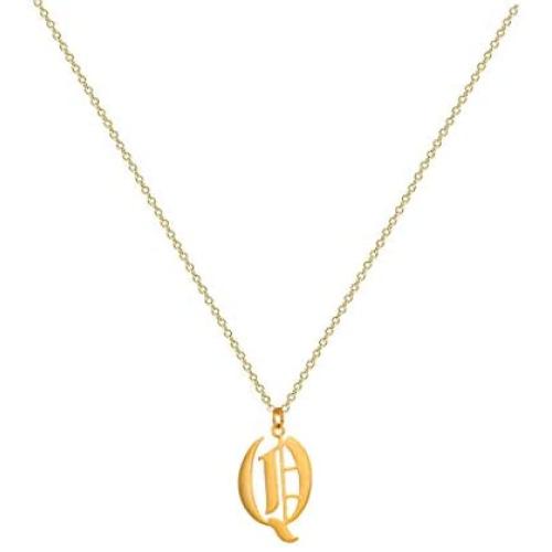 Sewyer Dainty Gold Initial Necklace,18K Gold Plated Stainless Steel Cute Tiny Personalized Letter Pendant Handmade Alphabet Name Choker Necklace Gift for Women Jewelry