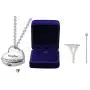 GISUNYE Cremation Urn Necklace for Ashes Urn Jewelry,Forever in My Heart Carved Locket Stainless Steel Keepsake Waterproof Memorial Pendant for mom & dad with Filling Kit (Daughter)…