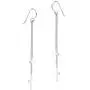 Stunning Twin Crosses .925 Sterling Silver Dangle Earrings