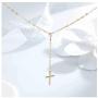 Yfe Women Cross Pendant Necklace Jewelry Crystal Cross Pendent Necklace for Women and Girls Minimlaist Y Style Necklaces