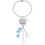 KUIYAI Serenity Courage Wisdom Car Charm with Dangle Charms Sobriety Heart Pendant for Rearview Mirror