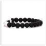 Xusamss Yoga Religious Cross Turquoise Bracelet Natural Stone Lava Rock Beads Oil Diffuser Bracelet,7 1/2 Wrist