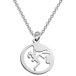 FUSTMW Rock Climber Necklace Gift Rock Climbing Necklace for Girls Climbing Lovers Gifts Rock Climbing Pendant Jewelry
