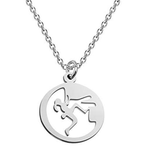 FUSTMW Rock Climber Necklace Gift Rock Climbing Necklace for Girls Climbing Lovers Gifts Rock Climbing Pendant Jewelry