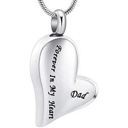 Always in My Heart Cremation Jewelry for Human Ashes Keepsake Urn Necklace of Loved One Memorial Ash Jewellery