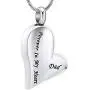 Always in My Heart Cremation Jewelry for Human Ashes Keepsake Urn Necklace of Loved One Memorial Ash Jewellery