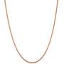 14kt Rose Gold Plated Sterling Silver 1.3mm Diamond-Cut Rope Chain Necklace Solid Italian Nickel-Free, 14-36 Inch