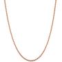 14kt Rose Gold Plated Sterling Silver 1.3mm Diamond-Cut Rope Chain Necklace Solid Italian Nickel-Free, 14-36 Inch