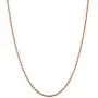 14kt Rose Gold Plated Sterling Silver 1.3mm Diamond-Cut Rope Chain Necklace Solid Italian Nickel-Free, 14-36 Inch