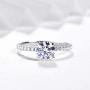 HAFEEZ CENTER 14K Gold 1ct Petite Shared Prong Comfort Fit D-E Color Moissanite Engagement Ring