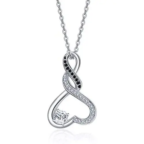 Dreamboat Infinity Heart Necklace 925 Sterling Silver Forever Love Valentines Jewelry Gift Birthday Gift for Women Girlfriend Wife her Dreamboat Infinity Heart Necklace 925 Sterling Silver Forever Love Valentines Jewelry Gift Birthday Gift for Women Girlfriend Wife her