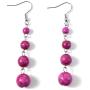 Shop LC Purple Howlite Beads Black Oxidized Silvertone Dangle Drop Earrings Necklace Prom Jewelry Sets Mothers Day Gifts for Women Size 18''