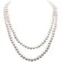 JYX Pearl Long Sweater Necklace Gorgeous Genuine 7.5mm Natural Near Round White Freshwater Pearl Necklace for Women 50'' JYX Pearl Long Sweater Necklace Gorgeous Genuine 7.5mm Natural Near Round White Freshwater Pearl Necklace for Women 50''