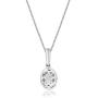 Gin & Grace 10K White Gold Genuine Aquamarine Diamond (I1,I2) Pendant for Women