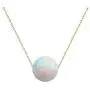 YAN & LEI Opal Choker Pendant Necklace The Inspire White Opal 14k Gold Ball Chain Necklace - Choker YAN & LEI Opal Choker Pendant Necklace The Inspire White Opal 14k Gold Ball Chain Necklace - Choker