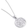 925 Sterling Silver Good Luck Irish Celtic Knot Round Pendant Necklaces for Women Girls, Box Chain 18''