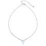 GemStar USA Sterling Silver Synthetic Opal Cross Small Dainty Choker Necklace