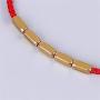 Dainty Tibet Bracelet with Copper Beads Handmade Tibetan Braided Cotton Copper Beads Bracelet Adjustable String Lucky Colorful Rope Bracelet for Teen Girls Jewelry