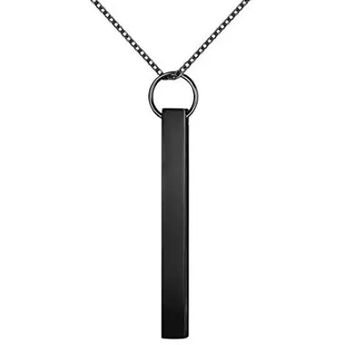 Hipunk Bar Necklace Earrings Women Men 316L Stainless Steel Long Plain Vertical Bar Pendant Earrings 18k Gold/Black Gun Plated Fashion Dainty Jewelry Hipunk Bar Necklace Earrings Women Men 316L Stainless Steel Long Plain Vertical Bar Pendant Earrings 18k Gold/Black Gun Plated Fashion Dainty Jewelry